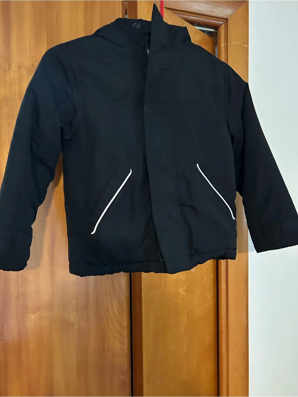 Kids Old Navy Black Hooded Winter Jacket